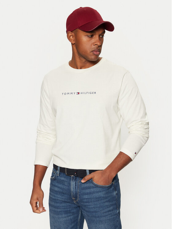 Tommy Hilfiger Longsleeve krekls UM0UM03345 Écru Regular Fit