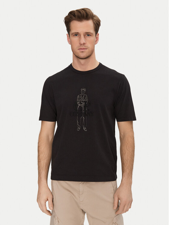 C.P. Company C.P. Company Тишърт 18CMTS288A006057O Черен Regular Fit