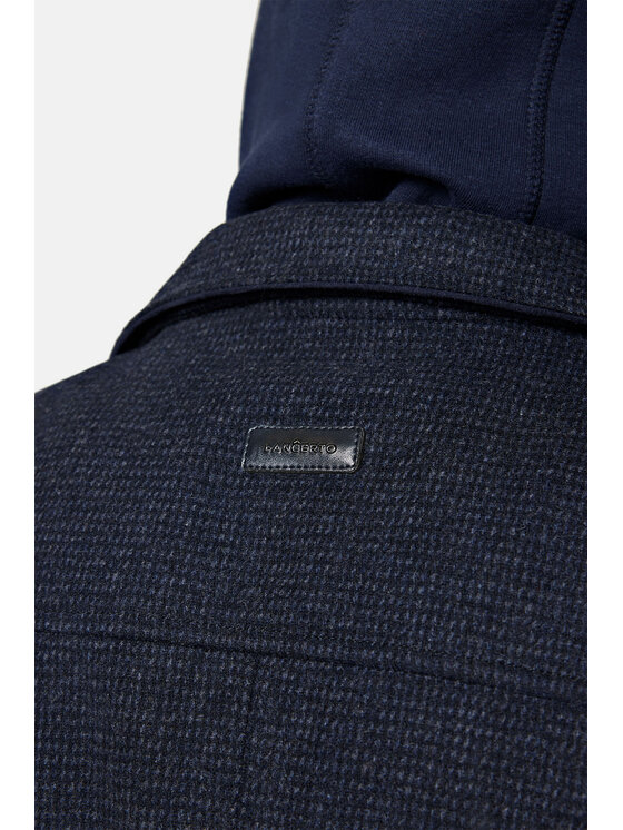 Lancerto Lancerto Płaszcz wełniany Arendal PC073223000010 Granatowy Regular Fit