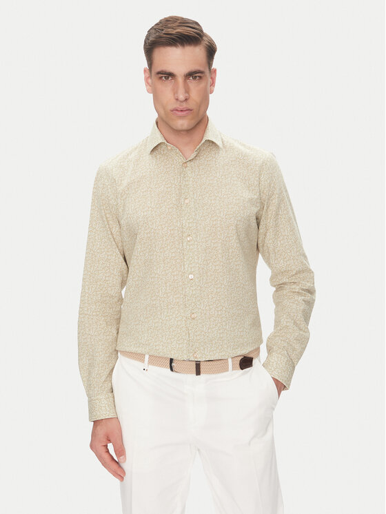 Pierre Cardin Męska Koszula, rozmiar XXL, Beżowa, C6 41017.0451