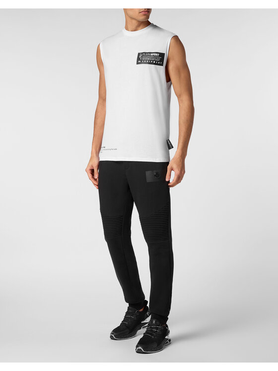 Plein Sport Plein Sport Tank top 14265 Biały Regular Fit