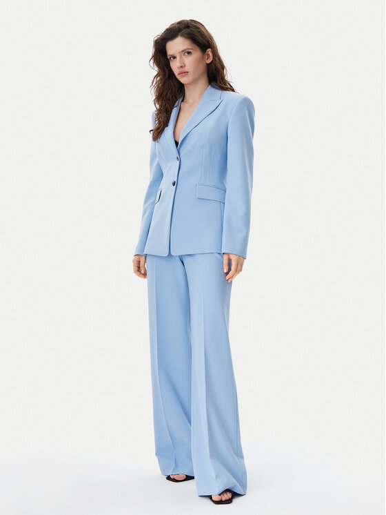 HUGO HUGO Spodnie materiałowe Himia 50513960 Błękitny Regular Fit