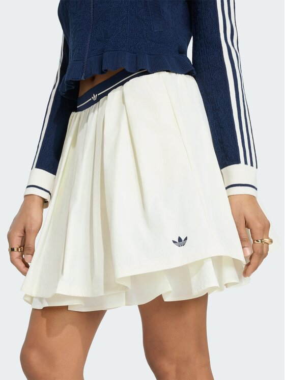 adidas adidas Spódnica plisowana 168514 Biały Loose Fit
