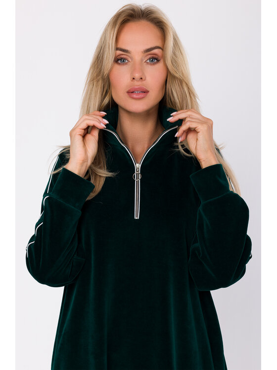Made of Emotion Made of Emotion Každodenné šaty M764 Zelená Modern Fit