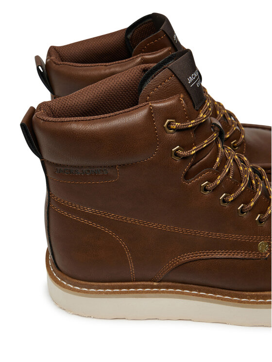Jack & Jones Jack & Jones Trapery Jfwarchway Pu Moc Boot Lace-Up Boots 12257971 Brązowy