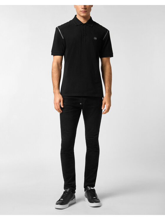 PHILIPP PLEIN PHILIPP PLEIN Polokošeľa 27125 Čierna Slim Fit