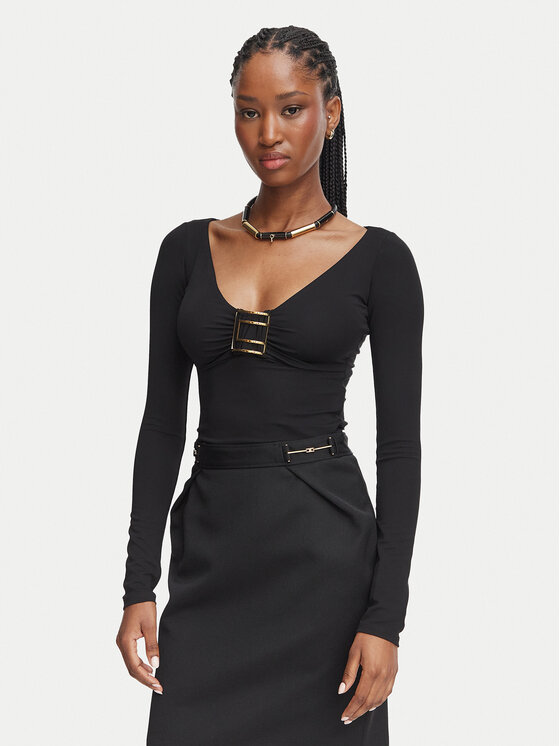 Elisabetta Franchi Elisabetta Franchi Palaidinė MD-005-67E2-V280 Juoda Slim Fit