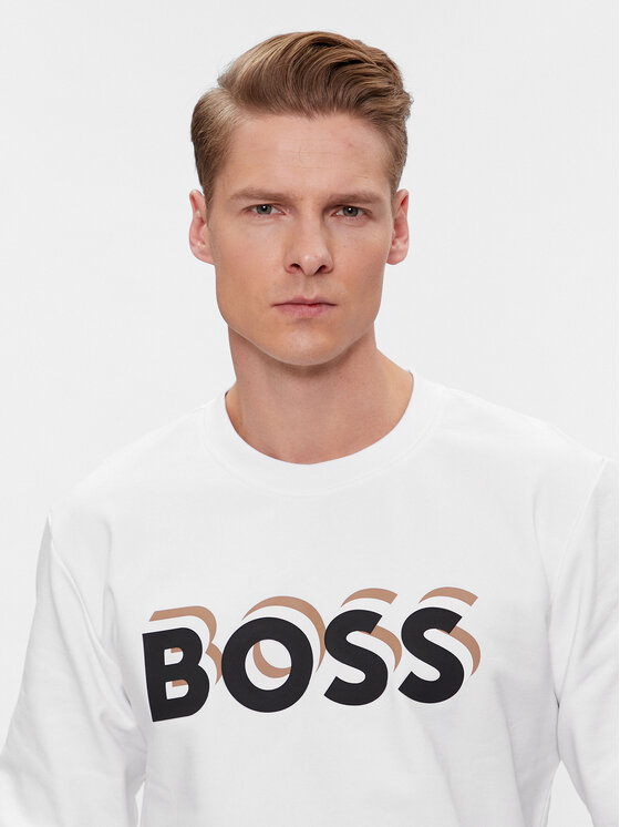 BOSS Boss Felpa Soleri 07 50507939 Bianco Regular Fit