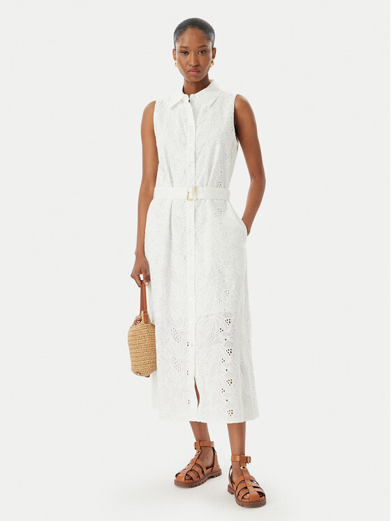 LOLA CASADEMUNT LOLA CASADEMUNT Сукня-сорочка LS2616144 Білий Regular Fit