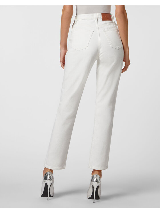 PHILIPP PLEIN PHILIPP PLEIN Jeansy 1741 Biały Mom Fit
