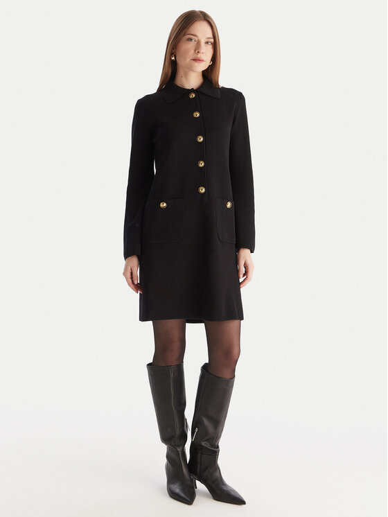 Luisa Spagnoli Luisa Spagnoli Трикотажна сукня Magilla 100109 Чорний Regular Fit