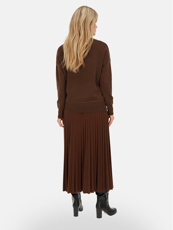 L’AF L’AF Sweter Aura Brązowy Regular Fit