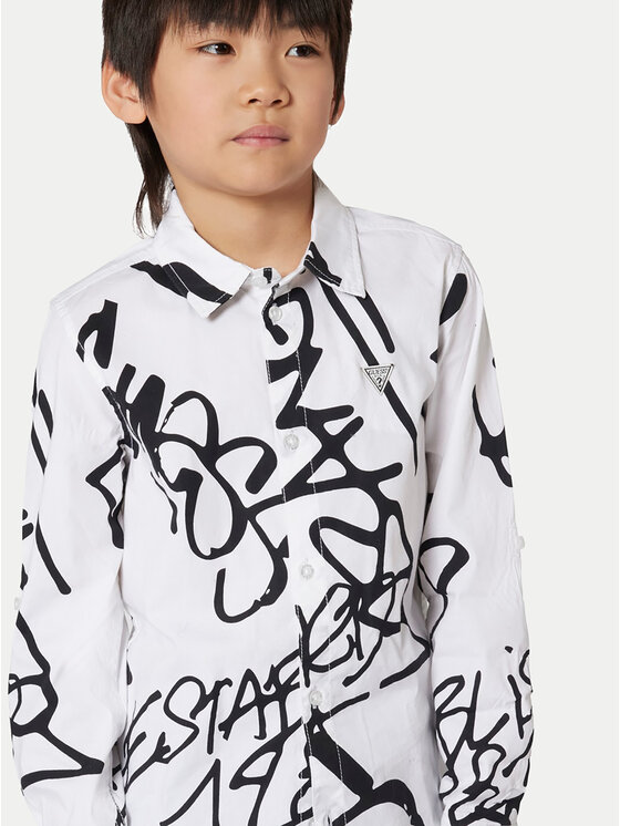 Guess Guess Риза L5BH00 WE5W0 Бял Regular Fit
