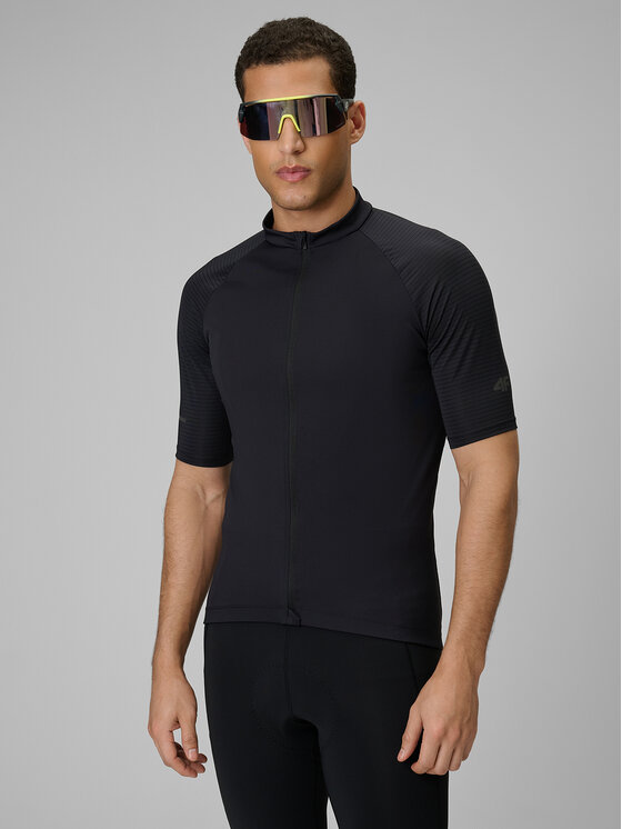 4F 4F Koszulka rowerowa ALTERNATIVE PATH Czarny Slim Fit