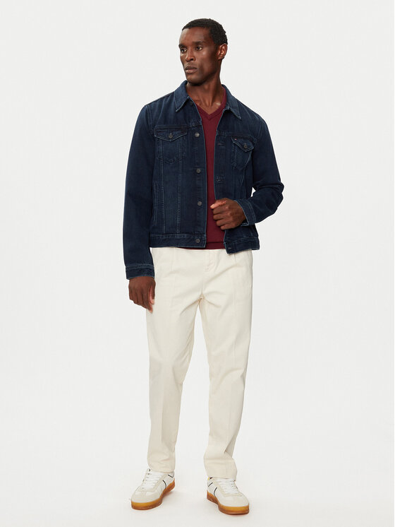 Tommy Hilfiger Tommy Hilfiger Τζιν μπουφάν Trucker MW0MW37263 Σκούρο μπλε Regular Fit