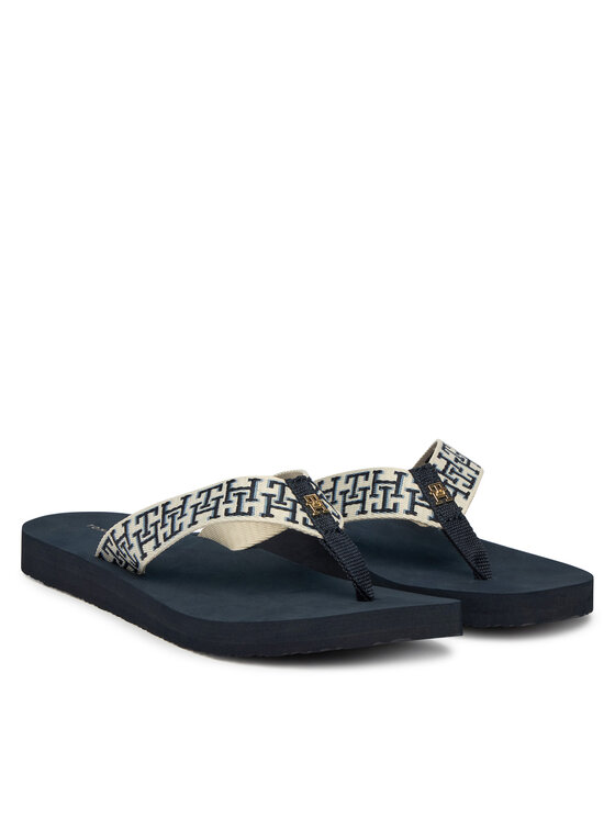 Tommy Hilfiger Tommy Hilfiger Zehentrenner Th Corporate Sandal FW0FW09610 Dunkelblau
