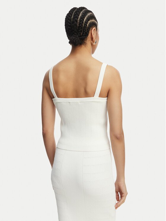 Guess Guess Τοπ W5YR10 Z0130 Λευκό Regular Fit