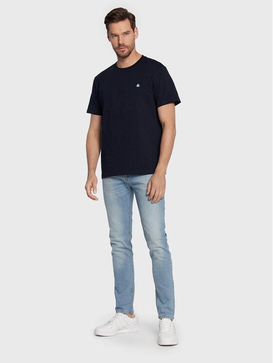 United Colors Of Benetton United Colors Of Benetton Majica 3MI5J1AF7 Mornarsko modra Regular Fit