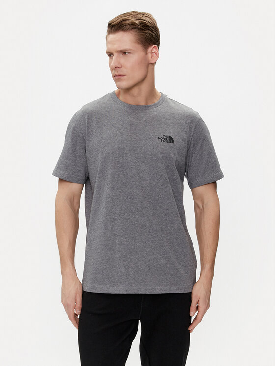 The North Face T-krekls Simple Dome NF0A87NG Pelēks Regular Fit