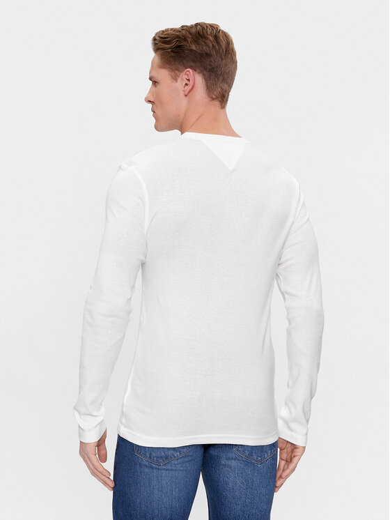 Tommy Jeans Tommy Jeans Hosszú ujjú DM0DM04409 Fehér Slim Fit