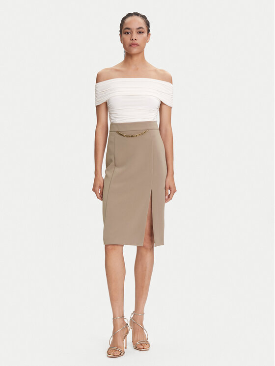 Marciano Guess Marciano Guess Midi suknja 5YGD07 7357A Bež Regular Fit