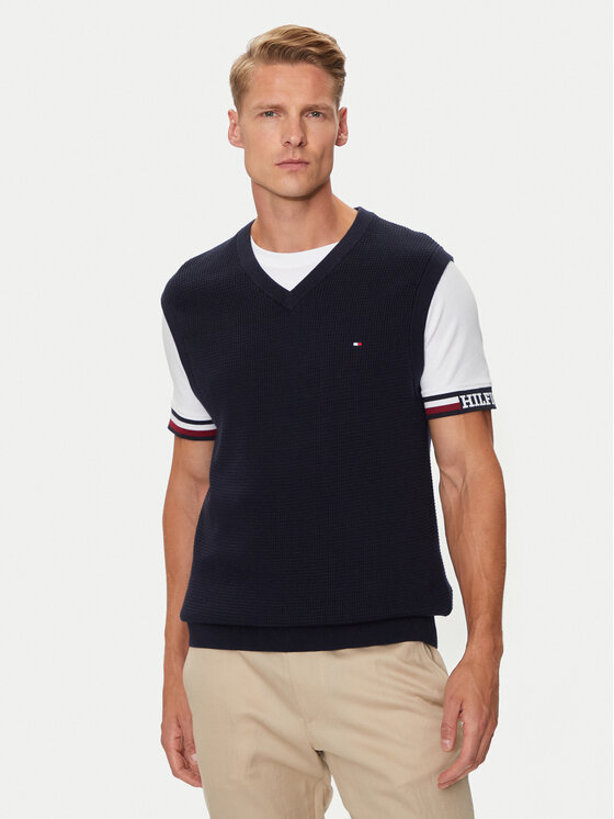 Tommy Hilfiger Džemper MW0MW35473 Tamnoplava Regular Fit