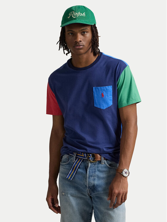 Męski T-Shirt Polo Ralph Lauren, Rozmiar S, Granatowy, 710852665008