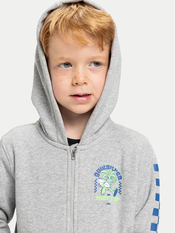 Quiksilver Quiksilver Mikina Graphic Zips EQKFT03407 Šedá Regular Fit