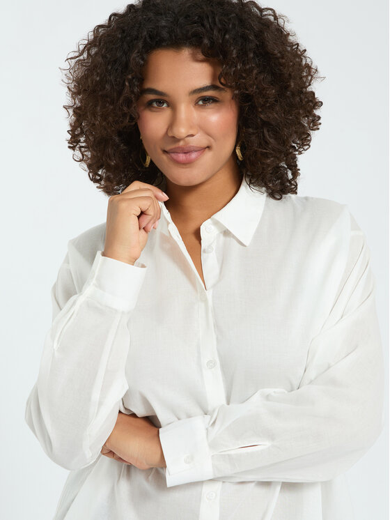 Fiorella Rubino Fiorella Rubino Koszula 5054L000179N011 Biały Over Fit