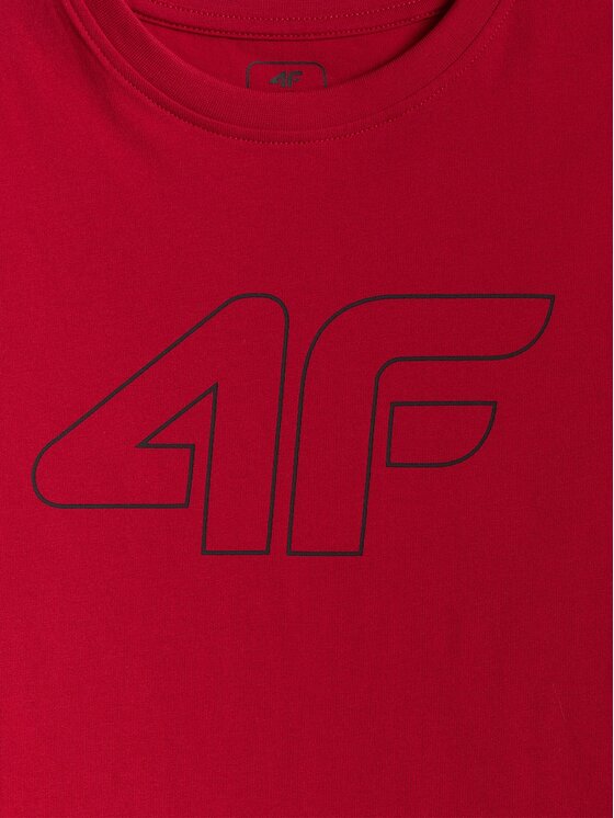 4F 4F T-shirt 4FJRSS26TTSHM3599-62S Rosso Regular Fit