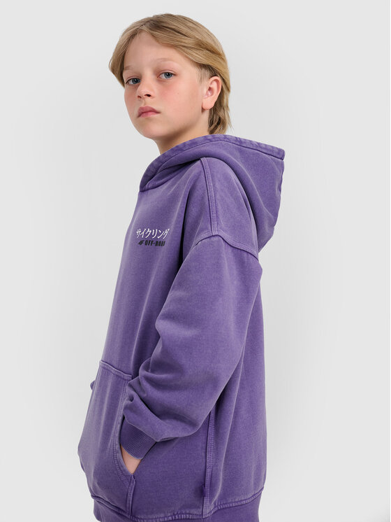 4F 4F Bluza CITY LINES Fioletowy Oversize