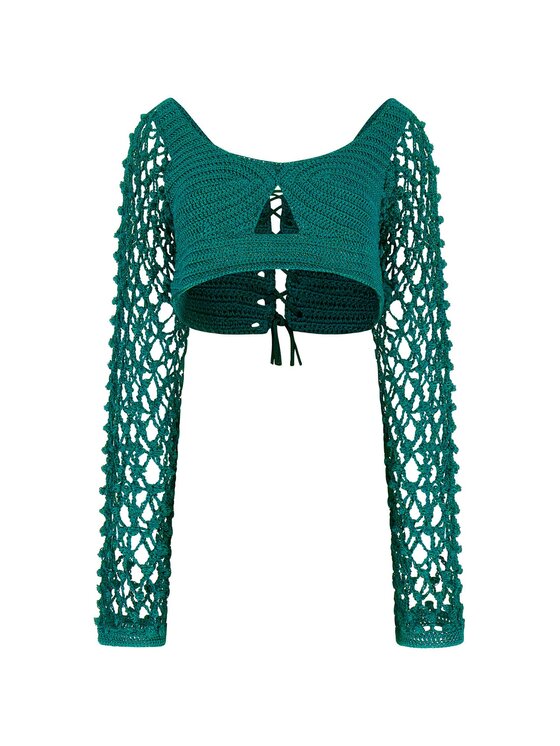 Guess Guess Sweter 176155 Zielony Classic Fit