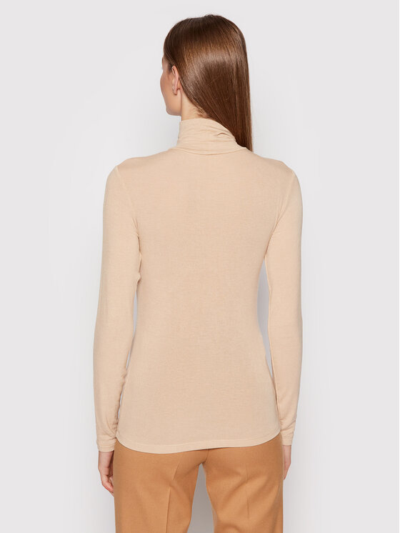 YAS YAS Rollkragenpullover Woola 26024678 Beige Slim Fit