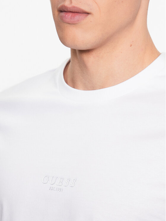 Guess Guess Tričko M2YI72 I3Z14 Biela Slim Fit
