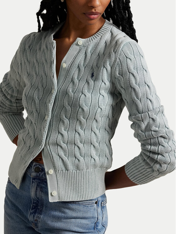 Polo Ralph Lauren Polo Ralph Lauren Cardigan 211955325008 Albastru celest Slim Fit