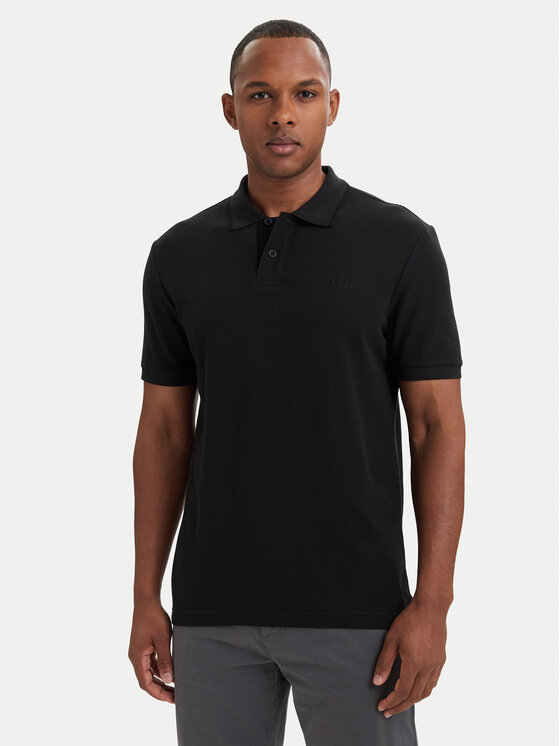BOSS Tricou polo Phoenix 50560227 Negru Regular Fit