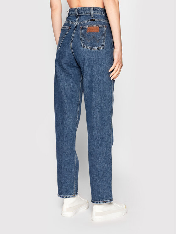 Wrangler Wrangler Jeansy Winter Hue 112320060 Niebieski Mom Fit