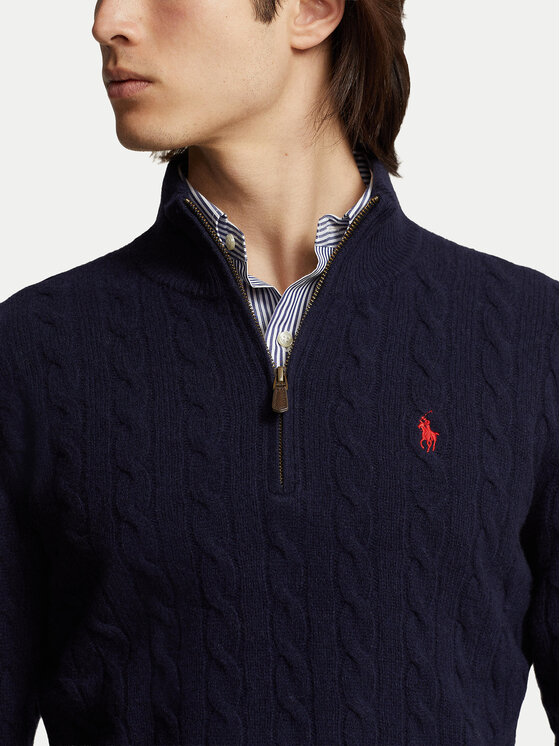 Polo Ralph Lauren Polo Ralph Lauren Sveter 710876766002 Tmavomodrá Regular Fit