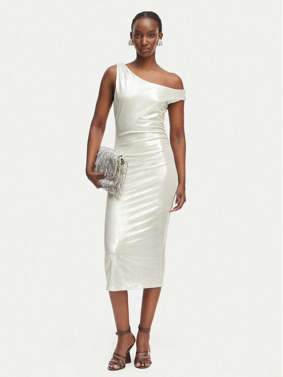 Patrizia Pepe Patrizia Pepe Φόρεμα κοκτέιλ 2A3040/J242-S125 Κρεμ Regular Fit