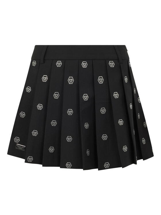 PHILIPP PLEIN PHILIPP PLEIN Spódnica mini 28977 Czarny Slim Fit