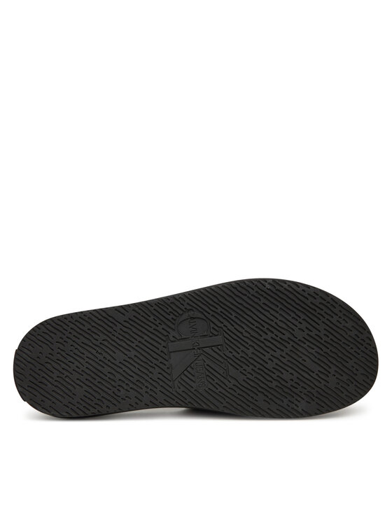 Calvin Klein Jeans Calvin Klein Jeans Plätud Flat Molded Slide Sandal Lth YM0YM01225 Must