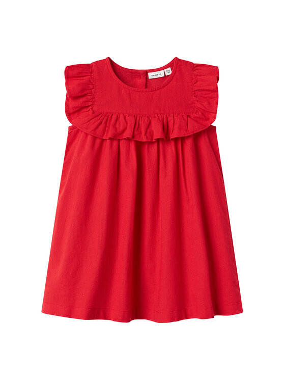 NAME IT Letné šaty Falinnen 13240518 Červená Regular Fit