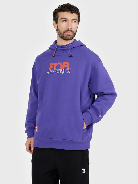4F 4F Bluza FOB Fioletowy Loose Fit