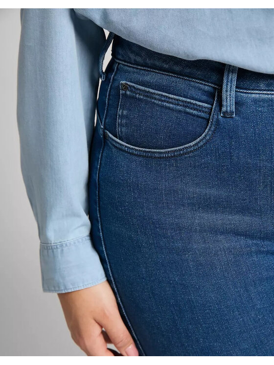 Lee Lee Jeansy CLASSIC STRAIGHT PLUS Niebieski Straight Fit