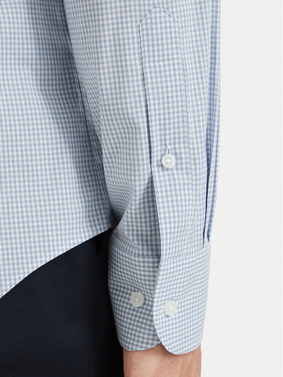 Tommy Hilfiger Tommy Hilfiger Košile Gingham MW0MW42931 Světle modrá Slim Fit