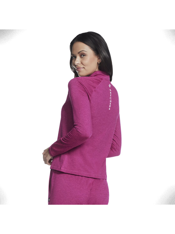 Skechers Skechers Bluza Skechers Ultra Go Lite Full Zip Hoodie Różowy Regular Fit