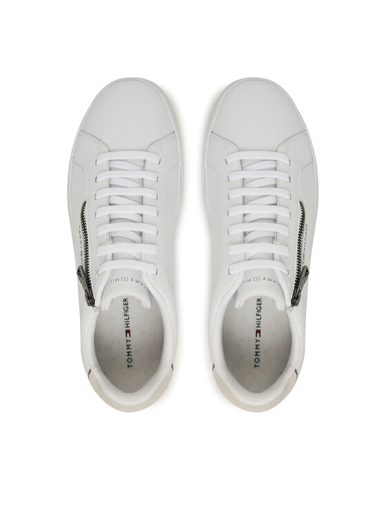 Tommy Hilfiger Tommy Hilfiger Sneakersy Th Court Zip FM0FM05730 Biały