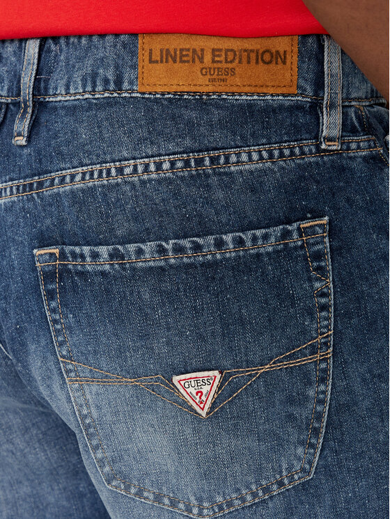 Guess Guess Džínsové šortky M4GD27 D5AY1 Tmavomodrá Regular Fit