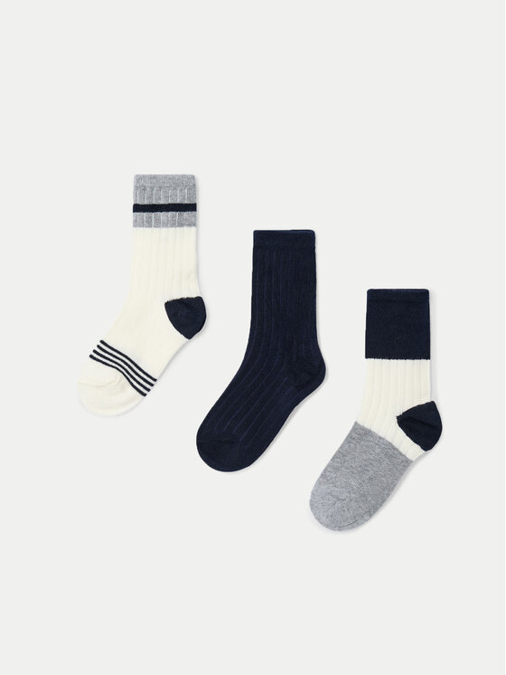 Mayoral Mayoral 3er-Set hohe Kindersocken 10805 Dunkelblau