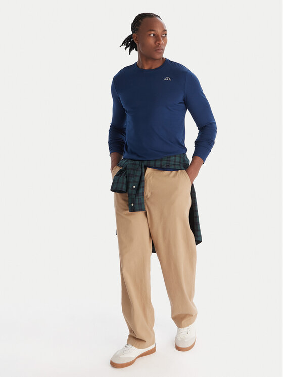 Robe di Kappa Robe di Kappa Тениска с дълъг ръкав 631189W Син Slim Fit